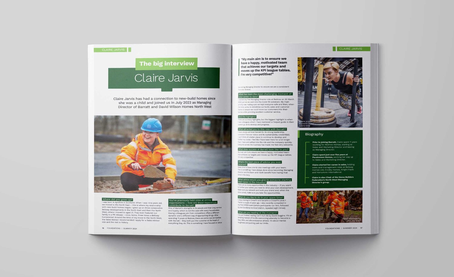 Magazine spread in Foundations