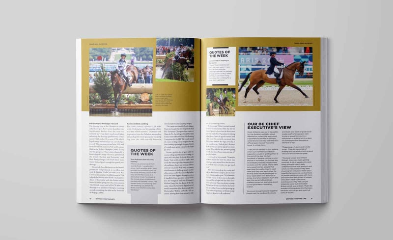 British Eventing magazine spread