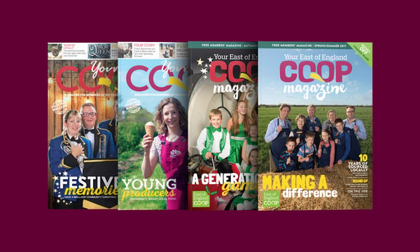 East of England Co-op magazine covers