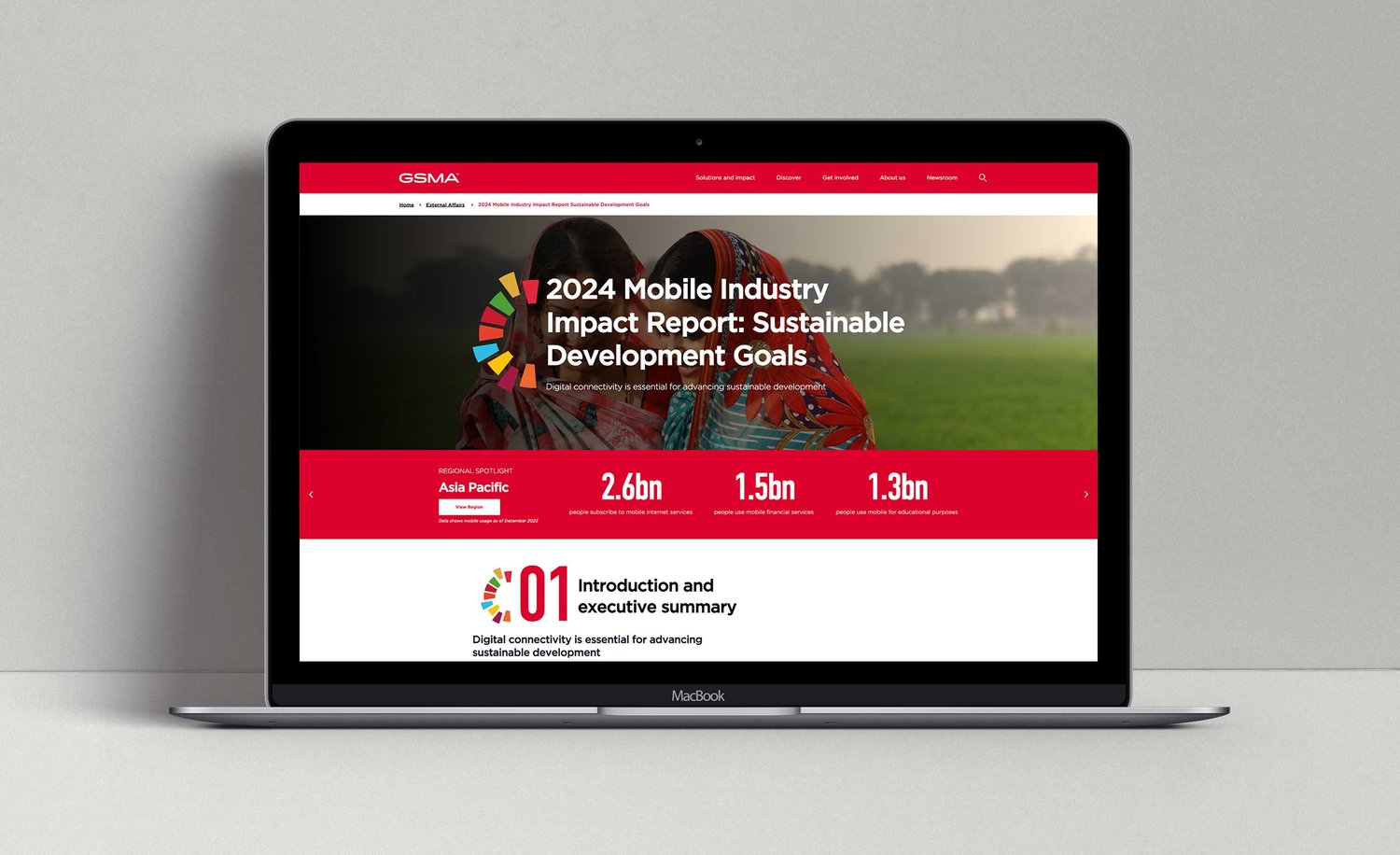 GSMA online report on laptop