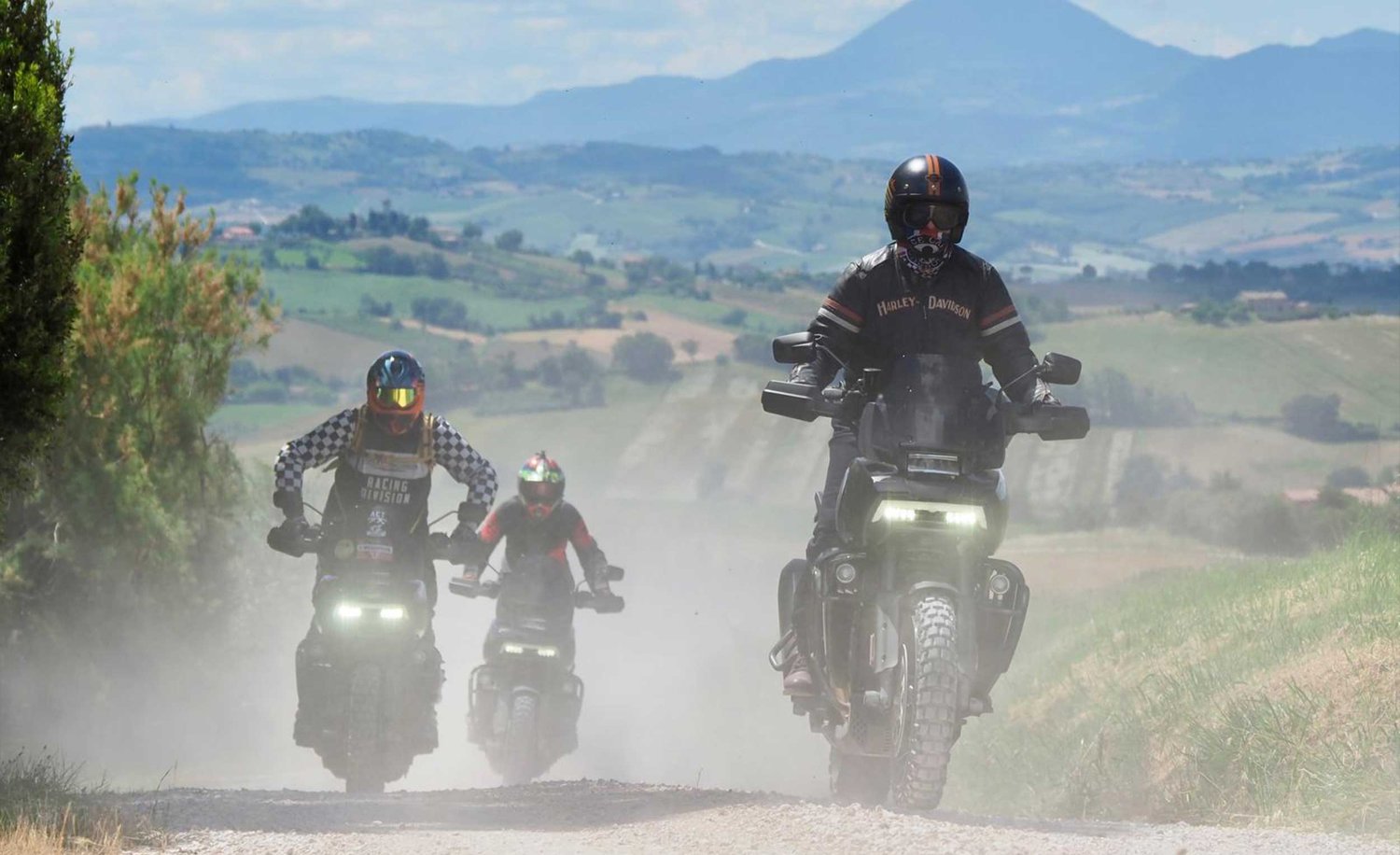 Off-road riding at a Harley Owners Group event