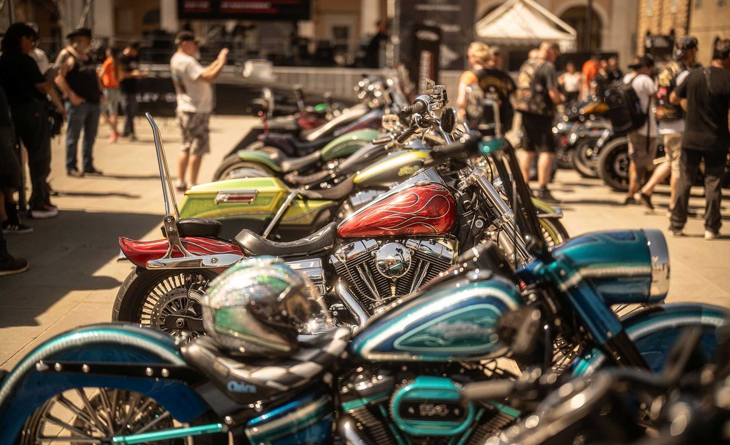 Harley-Davidson's at an event