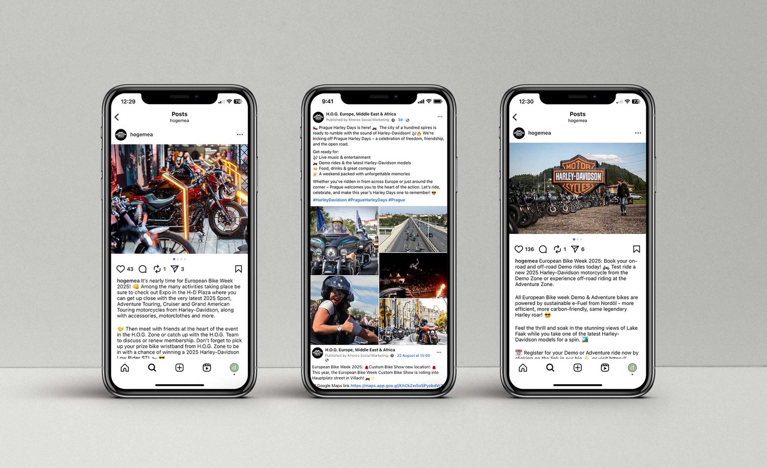 Social posts from Harley Owners Group