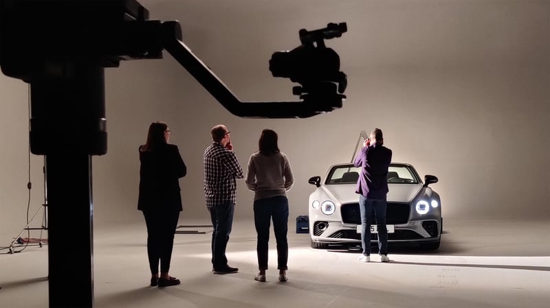 Behind the scenes at a Bentley Motors shoot
