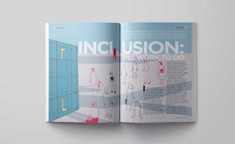 A spread inside Observe magazine