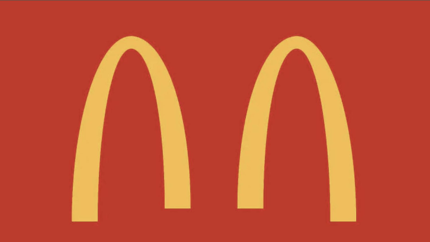 Socially distanced McDonald's logo
