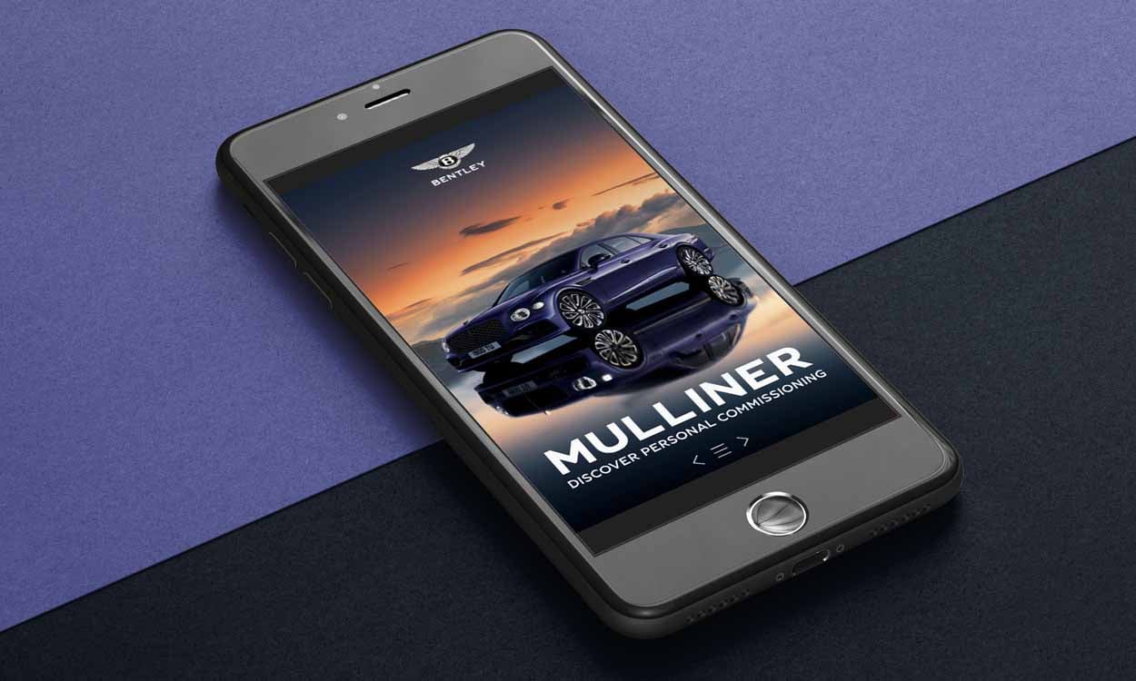 Bentley Mulliner interactive digital brochure