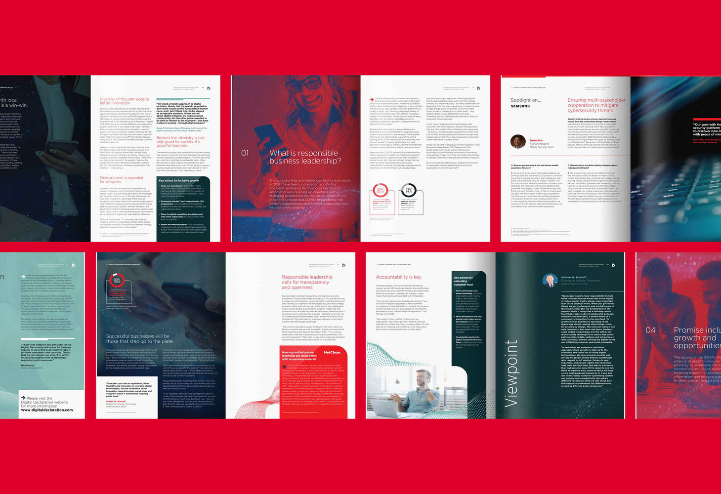 Spreads from the GSMA Digital Declaration report