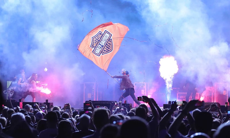 Event with a crowd in front of stage
