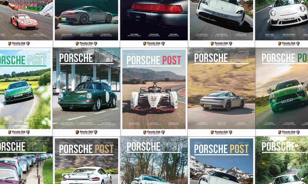 Porsche sports car magazine covers