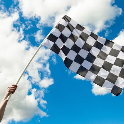Chequred racing flag