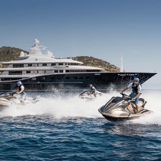 Luxury Burgess Yachts and jet skis
